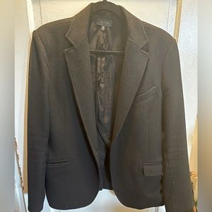 DSTLD Men’s Wool Blazer M Leather Collar